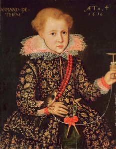 1616年4歳のアルマンドテッセ（1612年生まれ） 作： French School